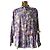 ETRO Bluse aus Kaschmir mit floralem Muster Dunkelviolett