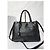 PRADA Borsa Tote Media a Doppia Cerniera in Pelle Saffiano Nera Nero