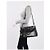 PRADA Borsa Tote Media a Doppia Cerniera in Pelle Saffiano Nera Nero - vista 3