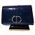 Borsa a tracolla Montaigne in pelle verniciata blu CHRISTIAN DIOR