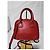 Borsa a cupola piccola GG Charm in pelle di vitello rossa GUCCI Rosso - vista 14