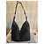 Borsa Baguette Fendi Nera in Lino con Hardware Argento Nero - vista 2
