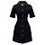 Chanel Schwarzes Tweedkleid mit Gürtel CC Logo 36 FR