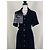 Chanel Schwarzes Tweedkleid mit Gürtel CC Logo 36 FR - Ansicht 4