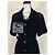 Chanel Schwarzes Tweedkleid mit Gürtel CC Logo 36 FR - Ansicht 5