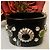 Bellissimo bracciale rigido nero DOLCE & GABBANA con “fiore”e pietre colorate - vista 6