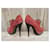 Botines Yves Saint Laurent de ante rojo Roja  - vista 4