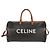 Céline Borsa Boston CELINE Triomphe in pelle PVC 2 in 1 nera e oro Auth nb467M Nero D'oro - vista 13
