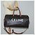 Céline Borsa Boston CELINE Triomphe in pelle PVC 2 in 1 nera e oro Auth nb467M Nero D'oro - vista 25