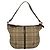 Borsa a Spalla Burberry Nova Check in Tela Beige Oro Auth 116276 D'oro - vista 2