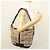 Borsa a Spalla Burberry Nova Check in Tela Beige Oro Auth 116276 D'oro - vista 21