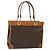 Céline Borsa a mano in tela Macadam CELINE in pelle PVC marrone oro Auth 122440 D'oro