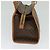 Céline Borsa a mano in tela Macadam CELINE in pelle PVC marrone oro Auth 122440 D'oro - vista 4