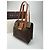 Céline Vintage Celine Monogramm Leder Tasche braun - Ansicht 5