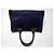Borsa a mano Fendi Boston Zucca tela nera Nero Blu navy Blu scuro - vista 5