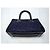 Borsa a mano Fendi Boston Zucca tela nera Nero Blu navy Blu scuro - vista 6