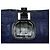Borsa a mano Fendi Boston Zucca tela nera Nero Blu navy Blu scuro - vista 9