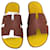 Izmir sandals Hermès Brown Leather  ref.2219067