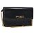 Borsa a spalla con catena GUCCI in pelle nera e oro Auth 121927 Nero D'oro