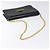 Borsa a spalla con catena GUCCI in pelle nera e oro Auth 121927 Nero D'oro - vista 7