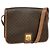 Céline Bolso de hombro de lona Macadam CELINE en cuero PVC marrón dorado Auth 117973 Castaño