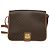 Céline Bolso de hombro de lona Macadam CELINE en cuero PVC marrón dorado Auth 117973 Castaño - vista 13