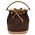 ETRO Borsa a Spalla Paisley PVC Marrone Oro Auth am8283 D'oro - vista 13