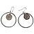 Ikonische Vintage-Hoops Ohrringe DOLCE & GABBANA mit einem Logo-Medaillon innen Silber