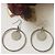 Ikonische Vintage-Hoops Ohrringe DOLCE & GABBANA mit einem Logo-Medaillon innen Silber - Ansicht 9