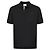 Polo preto de algodão piqué com logo Eddie da Burberry