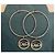 Wunderschöne DOLCE & GABBANA Ohrringe großer Ring mit kleinerem Anhänger-Ring-Logo Silber - Ansicht 11