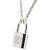 Collana con lucchetto Silver Lockit di Louis Vuitton