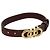 Bracciale in pelle marrone Gancini di Salvatore Ferragamo Auth yk18225