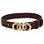 Bracciale in pelle marrone Gancini di Salvatore Ferragamo Auth yk18225 - vista 2