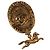 Spilla in metallo CHANEL Cavallo dorata CC Auth ar13555 D'oro