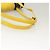CHANEL Matelassé 2.55 Borsa a Spalla in Pelle di Pecora Gialla Argento CC Auth bs25489 Giallo - vista 8