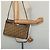 Borsa a spalla in tela Trotter Christian Dior marrone oro Auth sw662 D'oro - vista 19