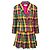 Set Gianni Versace Blazer e Mini Gonna in Lana a Quadri Multicolore