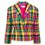 Set Gianni Versace Blazer e Mini Gonna in Lana a Quadri Multicolore - vista 3