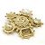 Chanel Coco Mark Tweed Brosche mit Kunstperlen und Strass Golden - Ansicht 4