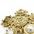 Chanel Coco Mark Tweed Brosche mit Kunstperlen und Strass Golden - Ansicht 5