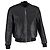 Texturierte, schwarze Polyester-Bomberjacke mit Reißverschluss von Dsquared2