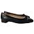 Ballerine Sleek con punta a cappello e fiocco in pelle nera di Stuart Weitzman Nero