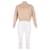 Beige Baumwoll-Pullover mit halbem Reißverschluss von Sandro Paris  - Ansicht 4