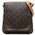 Borsa a spalla lunga Musette Salsa Monogram Louis Vuitton in pelle PVC marrone