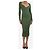 Khaite Vestido midi canelado verde Alessandra - tamanho XS - vista 3