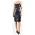 Theory Schwarzes Midi-Kleid aus Kunstleder - Größe UK 4 - Ansicht 3