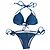 Autre Marque Blaues Bikini-Set mit Netzdetails - Größe M