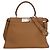 Fendi Peekaboo 8BN290 Leder Schultertasche Braun
