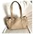 Borsa Longchamp in pelle beige Crema - vista 3